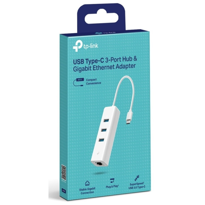 TP-LINK HUB USB-C a ETHERNET GIGABIT & 3*USB 3.0 (UE330C)
