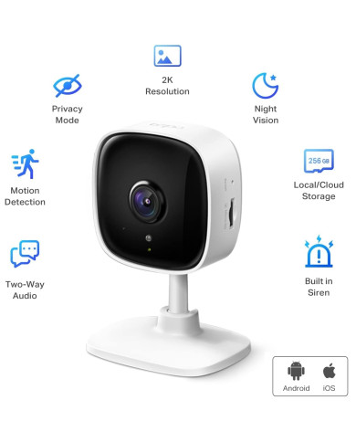 TP-LINK TAPO CAMARA DE SEGURIDAD 3MP WIFI INTERIOR (C110)