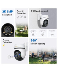 TP-LINK TAPO CAMARA DE SEGURIDAD WIFI/LAN 5MP GIRATORIA EXTERIOR (C530WS)