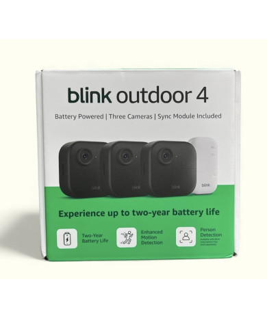 BLINK OUTDOOR 4 CAMARA DE SEGURIDAD 1080p INALAMBRICA (KIT 3*PACKS)