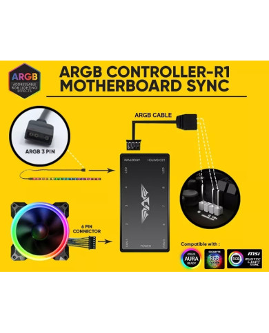 ARMAGGEDDON CONTROLADOR VENTILADOR ARGB TESSARAXX