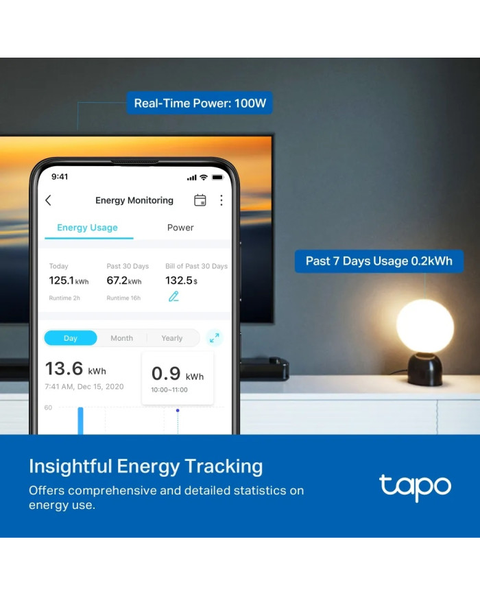 TP-LINK ENCHUFE INTELIGENTE WIFI 16A (P110M)