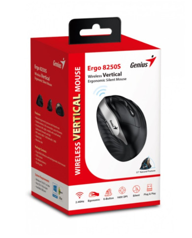 GENIUS MOUSE ERGONOMICO INALAMBRICO (ERGO 8250S)