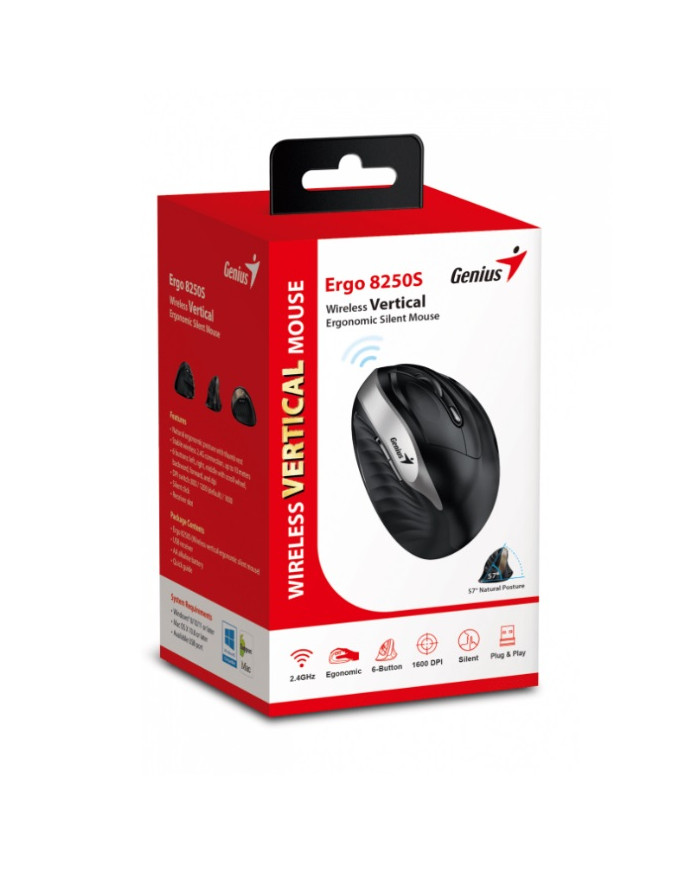 GENIUS MOUSE ERGONOMICO INALAMBRICO (ERGO 8250S)