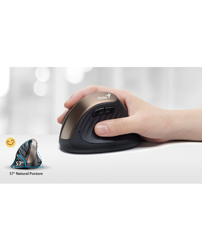 GENIUS MOUSE ERGONOMICO INALAMBRICO (ERGO 8250S)