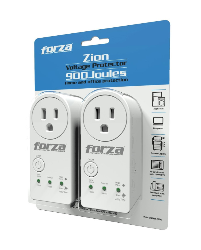 FORZA PROTECTOR DE VOLTAJE 15A CON TEMPORIZADOR 2*PACK (FVP-1201B)