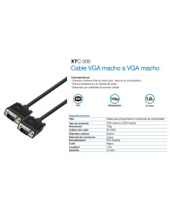 XTECH CABLE DE VIDEO VGA a VGA (XTC-308)