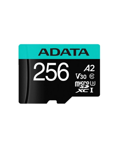 ADATA TARJETA DE MEMORIA PREMIER PRO MICROSD 256GB A2 V30 4K 100MB/s