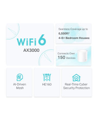 TP-LINK DECO WIFI 6 AX3000 MESH GIGABIT 3*PACKS (DECO X50)