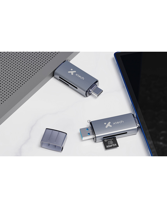 XTECH LECTOR TARJETA DE MEMORIA 2 en 1 (XTC-581)