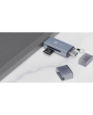 XTECH LECTOR TARJETA DE MEMORIA 2 en 1 (XTC-581)