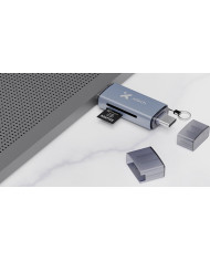 XTECH LECTOR TARJETA DE MEMORIA 2 en 1 (XTC-581)