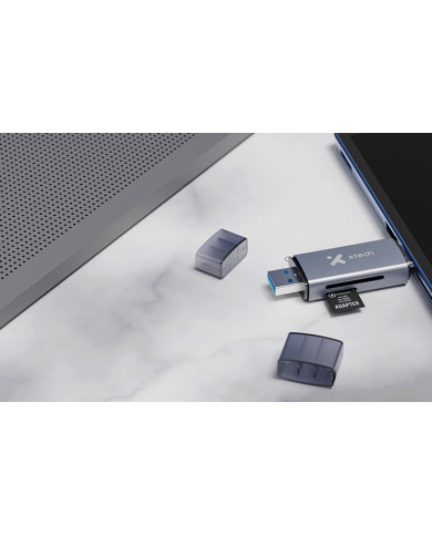 XTECH LECTOR TARJETA DE MEMORIA 2 en 1 (XTC-581)