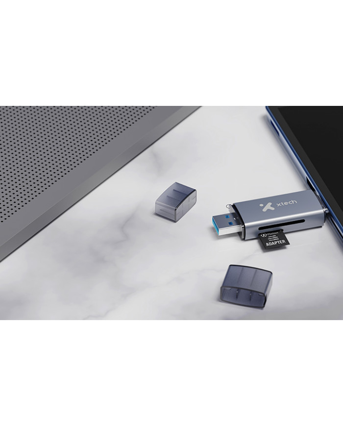 XTECH LECTOR TARJETA DE MEMORIA 2 en 1 (XTC-581)