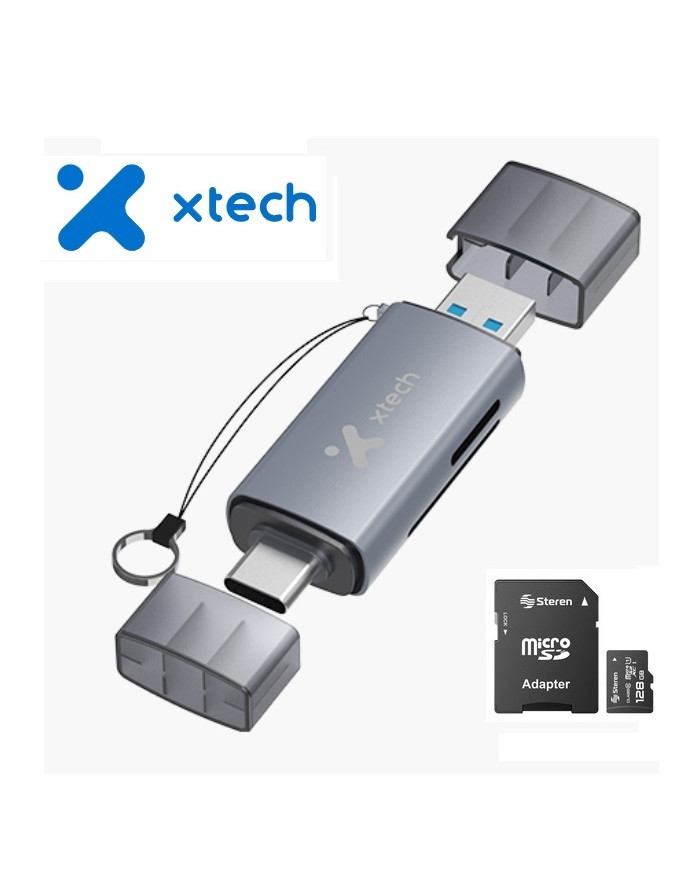 XTECH LECTOR TARJETA DE MEMORIA 2 en 1 (XTC-581)
