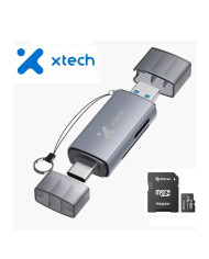 XTECH LECTOR TARJETA DE MEMORIA 2 en 1 (XTC-581)