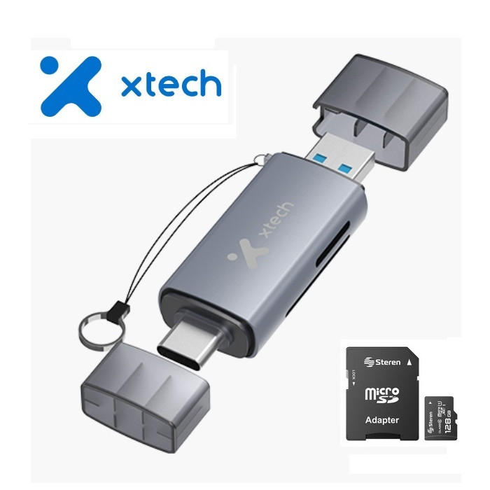 XTECH LECTOR TARJETA DE MEMORIA 2 en 1 (XTC-581)