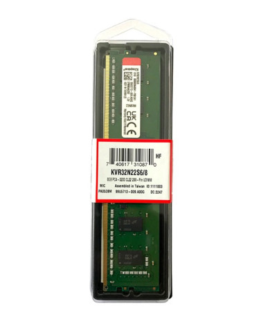 KINGSTON RAM 8GB DIMM DDR4 3200MHZ