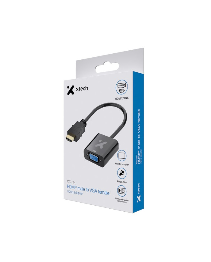 XTECH ADAPTADOR DE VIDEO HDMI A VGA (XTC-384)