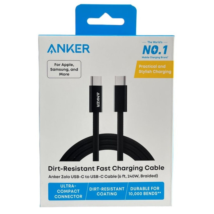 ANKER CABLE DATOS & CARGA 240W USB-C a USB-C 2MT (A8060H22)