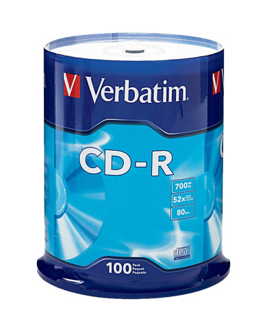 VERBATIM CD-R BLANCO GRABABLE 100 UNI (94554)