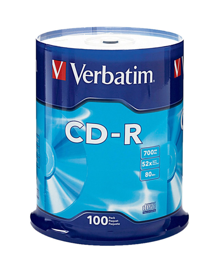VERBATIM CD-R BLANCO GRABABLE 100 UNI (94554)