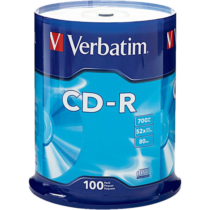 VERBATIM CD-R BLANCO GRABABLE 100 UNI (94554)
