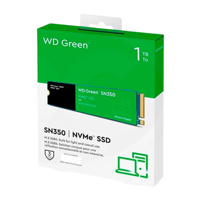WD GREEN DISCO SOLIDO 1TB M.2 NVMe PCIe Gen3 (SN350)