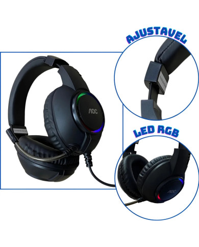 AOC AUDIFONO GAMER RGB USB (ACG2510)