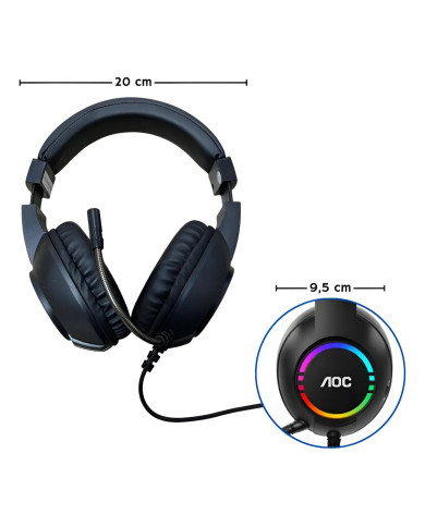 AOC AUDIFONO GAMER RGB USB (ACG2510)