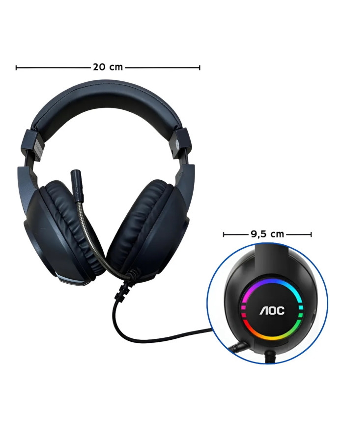 AOC AUDIFONO GAMER RGB USB (ACG2510)