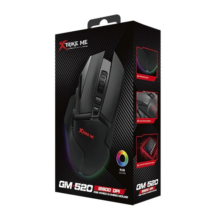 XTRIKE ME MOUSE GAMER 128000 DPI RGB (GM-520)