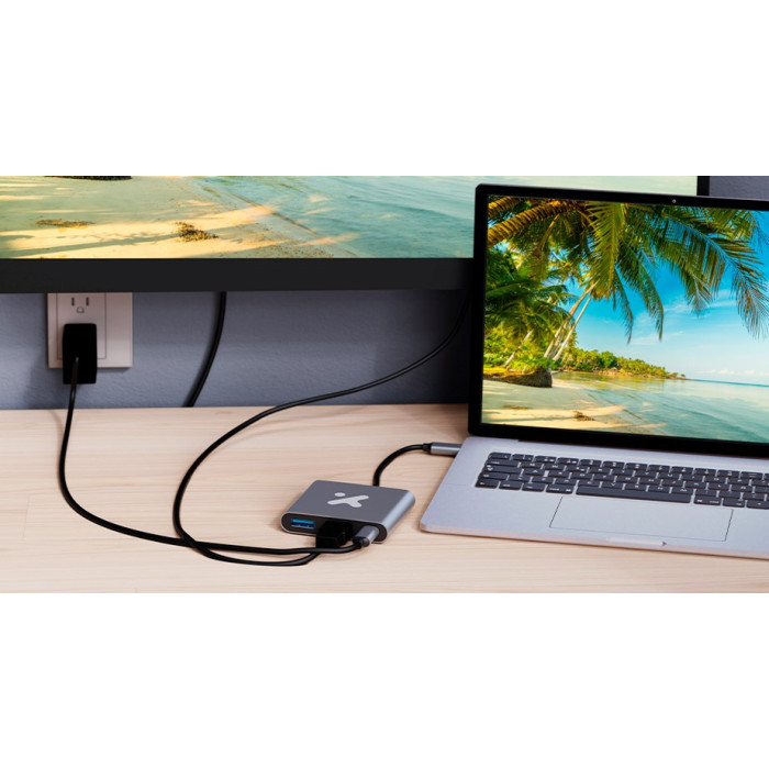 XTECH HUB USB-C 3 EN 1 MULTIPUERTOS (XTC-566)
