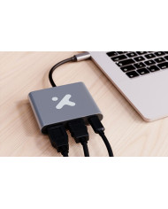 XTECH HUB USB-C 3 EN 1 MULTIPUERTOS (XTC-566)