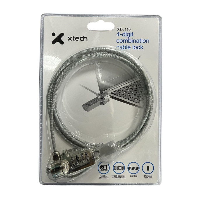 XTECH CABLE DE SEGURIDAD CON COMBINACION (XTA-110)