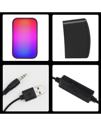 KISONLI PARLANTE STEREO 3W USB RGB (X17)