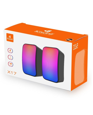 KISONLI PARLANTE STEREO 3W USB RGB (X17)