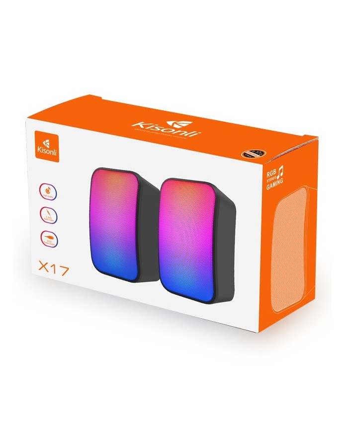 KISONLI PARLANTE STEREO 3W USB RGB (X17)