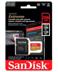 SANDISK TARJETA DE MEMORIA MICROSD 256GB 190MB/s V30 A2 U3 (EXTREME)