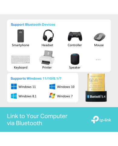 ADAPTADOR TP-LINK BLUETOOTH 5.3 (UB500)