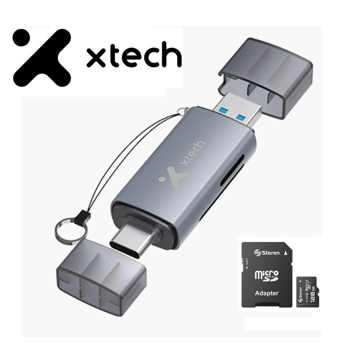 XTECH LECTOR TARJETA DE MEMORIA 2 en 1 (XTC-581)