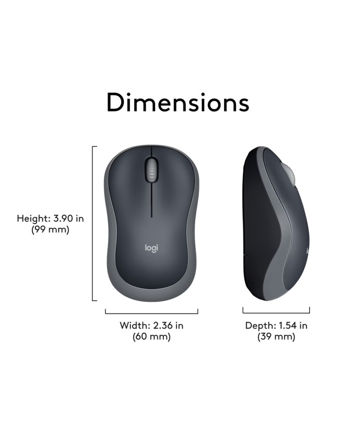 LOGITECH MOUSE INALAMBRICO 1000DPI (M185)