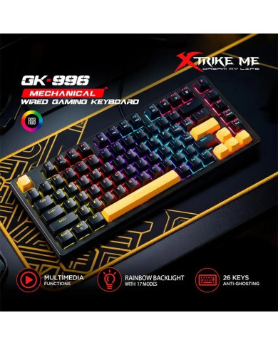 XTRIKE ME TECLADO MECANICO GAMER 80% RGB (GK-996)