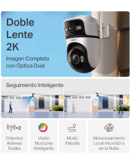 TP-LINK TAPO CAMARA DE SEGURIDAD 3MP DOBLE LENTE WIFI/LAN IP66 (C545D)