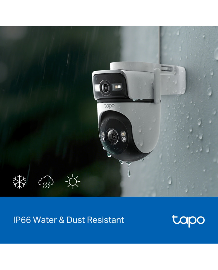 TP-LINK TAPO CAMARA DE SEGURIDAD 3MP DOBLE LENTE WIFI/LAN IP66 (C545D)