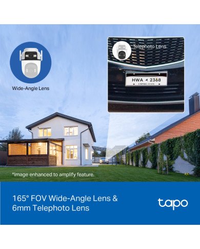 TP-LINK TAPO CAMARA DE SEGURIDAD 3MP DOBLE LENTE WIFI/LAN IP66 (C545D)