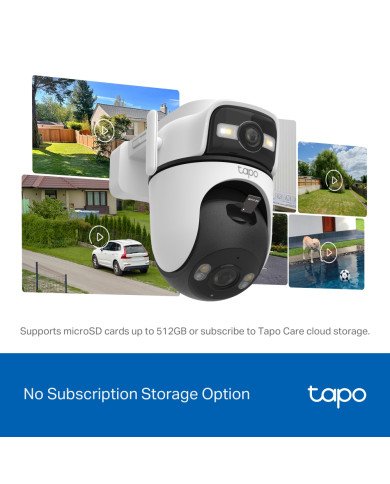 TP-LINK TAPO CAMARA DE SEGURIDAD 3MP DOBLE LENTE WIFI/LAN IP66 (C545D)