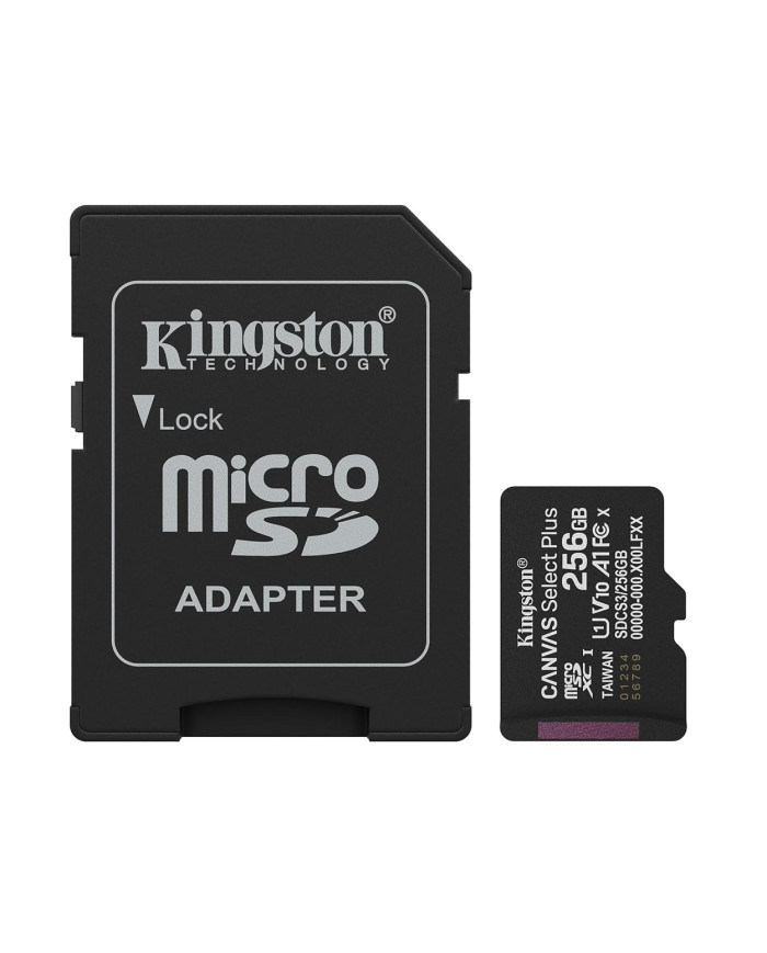 KINGSTON TARJETA DE MEMORIA MICROSD 256GB A2 V30 4K 100MB/s