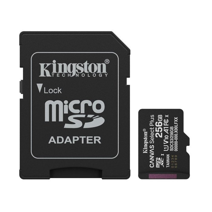 KINGSTON TARJETA DE MEMORIA MICROSD 256GB A1 V10 150MB/s