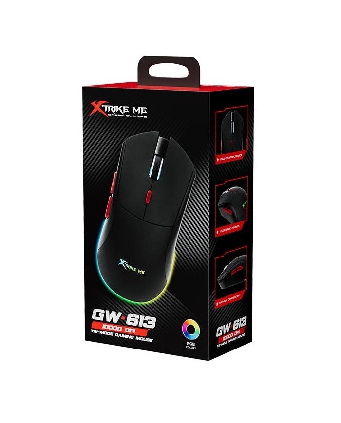 MOUSE GAMER TRI-MODE 10000 DPI RGB (GW-613)